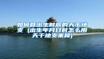 如何算出生时辰的天干地支 (出生年月日时怎么用天干地支来算)