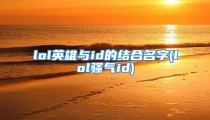 lol英雄与id的结合名字(lol骚气id)