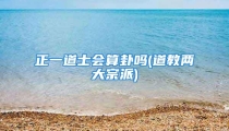 正一道士会算卦吗(道教两大宗派)