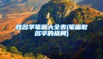 姓名学笔画大全表(笔画取名字的格局)
