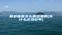 算卦看香怎么看出来的(为什么正当壮年)
