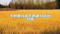 午时是几点午时是几点到几点