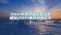 2021年男孩最佳取名有哪些(2021寓意好的名字)