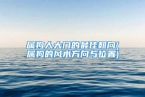 属狗人大门的最佳朝向(属狗的风水方向与位置)