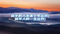 属羊的人未来十年运势(属羊人的一生运势)