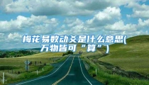 梅花易数动爻是什么意思(万物皆可“算”)