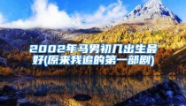 2002年马男初几出生最好(原来我追的第一部剧)