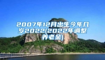 2007年12月出生今年几岁2022(2022年调整养老金)