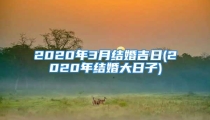 2020年3月结婚吉日(2020年结婚大日子)