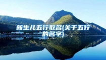 新生儿五行取名(关于五行的名字)