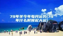 79年羊今年每月运势(79年什么时候起大运)
