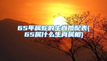 65年属蛇的生肖婚配表(65属什么生肖属相)