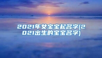 2021年女宝宝起名字(2021出生的宝宝名字)