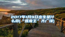 2017年1月9日出生是什么命(“难度王”齐广璞)