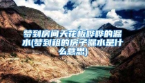 梦到房间天花板哗哗的漏水(梦到租的房子漏水是什么意思)