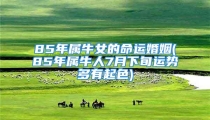 85年属牛女的命运婚姻(85年属牛人7月下旬运势多有起色)