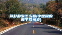 算卦卦象怎么看(李世民的妻子回娘家)