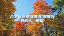 八字排盘神煞查询(想成为有钱人)_重复