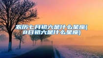 农历七月初六是什么星座(8日初六是什么星座)