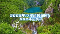 2003年17岁运势如何(1992年运势)
