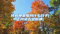 拜财神是每月什么日子(正月初五迎财神)
