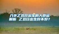 八字乙丑日出生的人命运解析 乙丑日出生好不好？