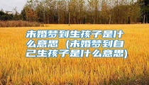 未婚梦到生孩子是什么意思 (未婚梦到自己生孩子是什么意思)