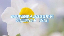 65年属蛇人2020年运势(运势占卜 近期)