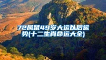 72属鼠49岁大运以后运势(十二生肖命运大全)