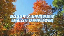2022年乙山辛向造葬择日(正五行安葬择日要论)