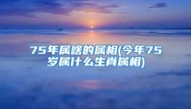 75年属啥的属相(今年75岁属什么生肖属相)