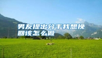 男友提出分手我想挽回该怎么做