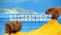 临考试的学生梦到蛇(梦见考试考的很差被老师批评)
