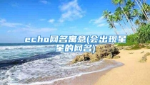 echo网名寓意(会出现星星的网名)