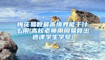 梅花易数最高境界能干什么用(高校老师用周易算出逃课学生学号)