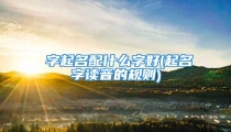 奡字起名配什么字好(起名字读音的规则)