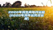 2020年鸡生肖每月运程(2020年鸡年运势及运程)