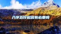 八字五行起名有必要吗