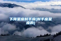 下降星座射手座(射手座星座的)