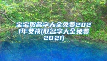 宝宝取名字大全免费2021年女孩(取名字大全免费2021)
