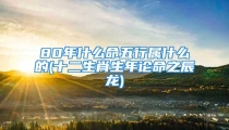 80年什么命五行属什么的(十二生肖生年论命之辰龙)