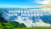 2021男宝宝起名大全(2021年二月份出生的男孩起名)