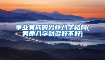 事业有成的男命八字格局(男命八字财多好不好)