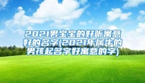 2021男宝宝的好听寓意好的名字(2021年属牛的男孩起名字好寓意的字)