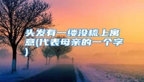 头发有一缕没梳上寓意(代表母亲的一个字)