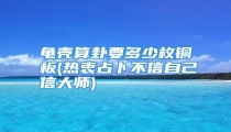 龟壳算卦要多少枚铜板(热衷占卜不信自己信大师)