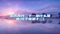 农历四月二十一是什么星座(双子座是十二)