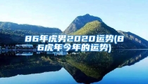 86年虎男2020运势(86虎年今年的运势)