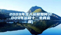 2009年生人运程如何(2009年运程十二生肖运程)