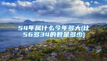 54年属什么今年多大(比56多34的数是多少)